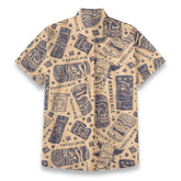 Hawaiian Vintage Pictorial Tiki Totem Retro Printed Shirt